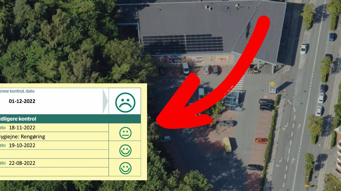 Dette syn møder nu kunderne hos Lidl i Kongens Lyngby.