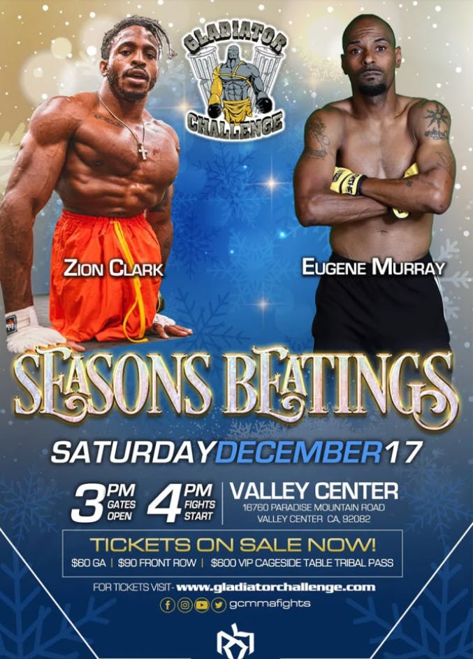 Zion Clark (tv) får MMA-debut mod Eugene Murray (th)