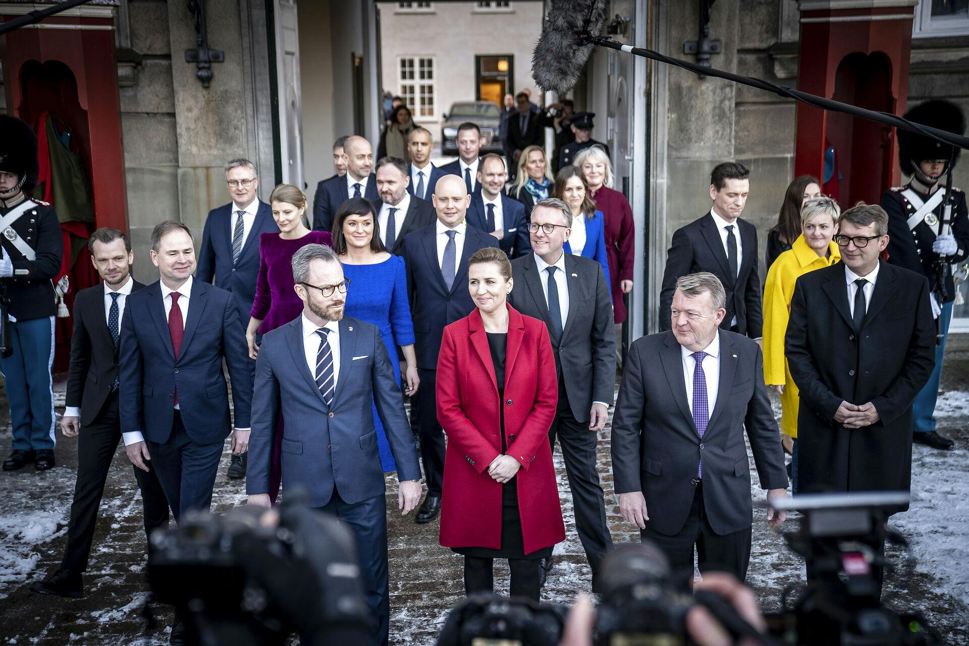 Sådan ser ministerholdet ud i dag.