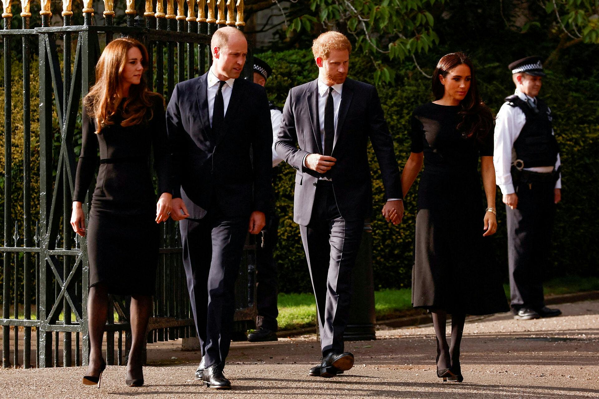 Kate, William, Harry og Meghan - eller "The Fab Four", som de tidligere er blevet kaldt i England.&nbsp;
