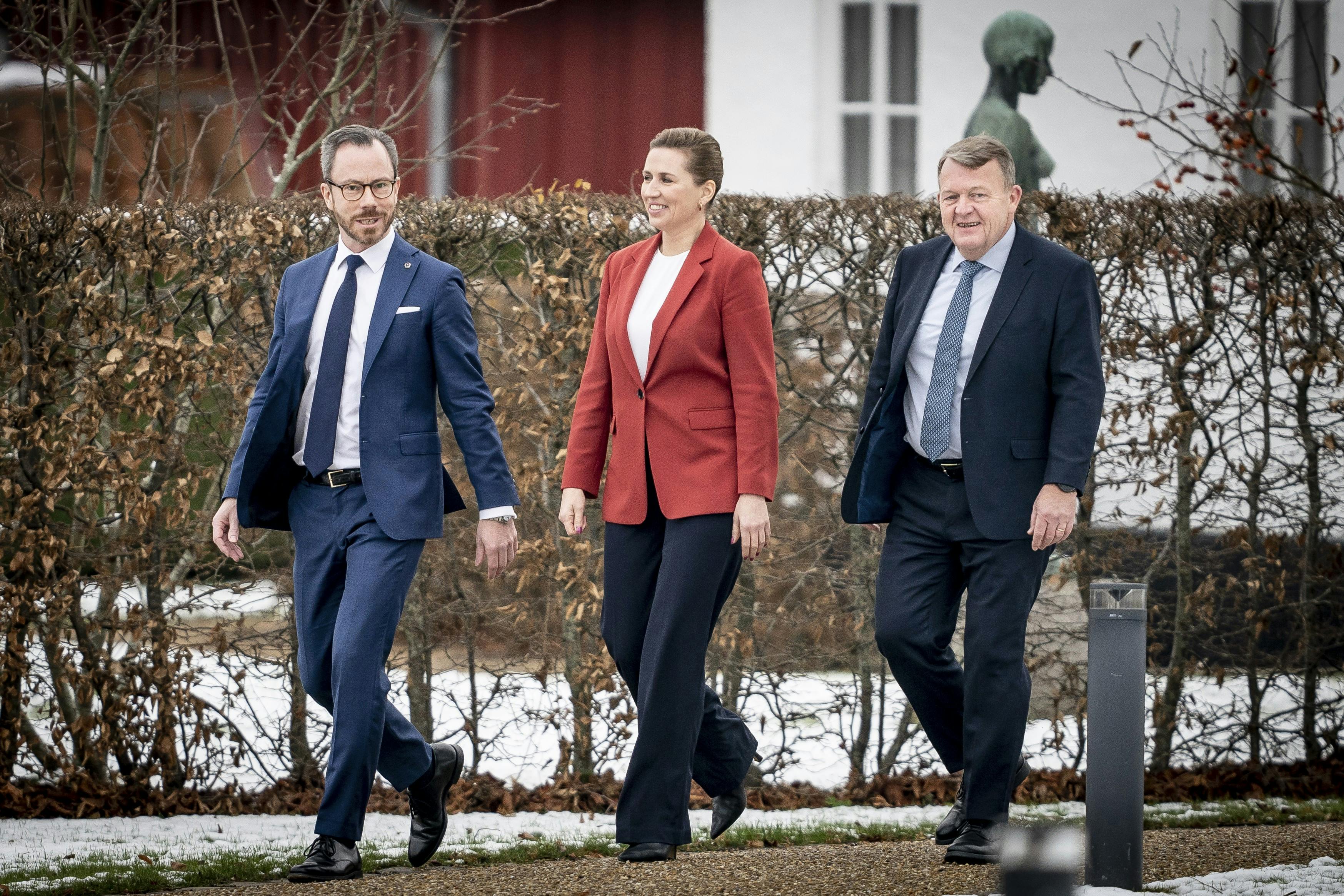 Jakob Ellemann-Jensen, Mette Frederiksen og Lars Løkke