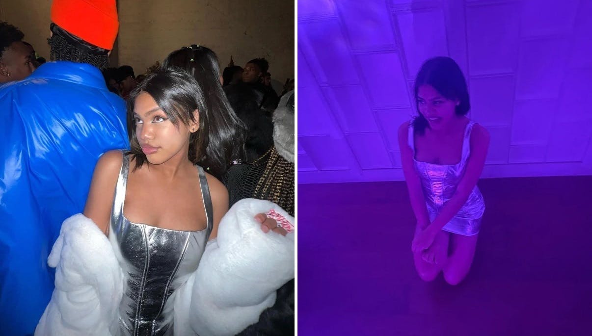 Her ses The Games datter i den udskældte kjole.
