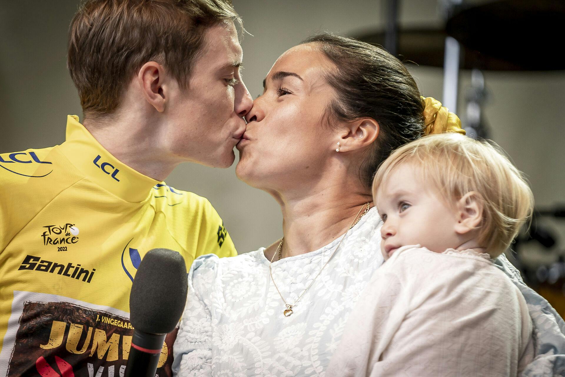 Jonas Vingegaard og kæresten Trine Marie Hansens datter Frida skal skånes i fremtiden.