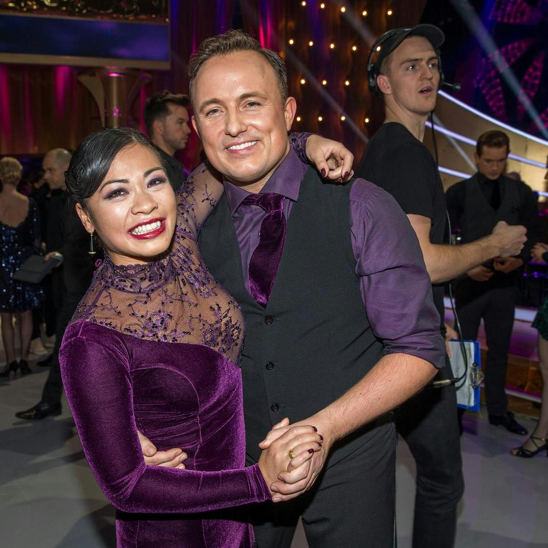 Dak ses her sammen med sin Vild med dans-partner, Thomas Evers Poulsen.