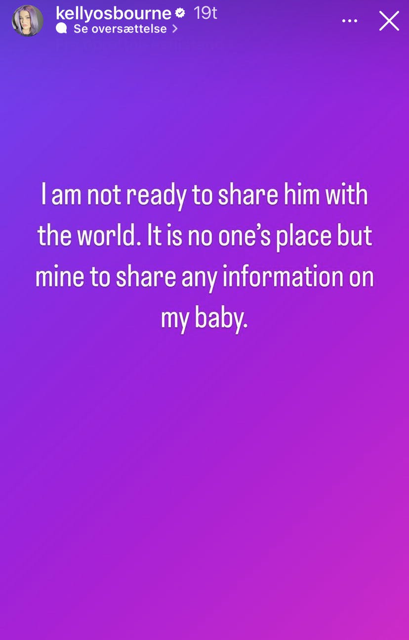 Instagram-teksten vidner umiddelbart om en ret så utilfreds Kelly Osbourne.