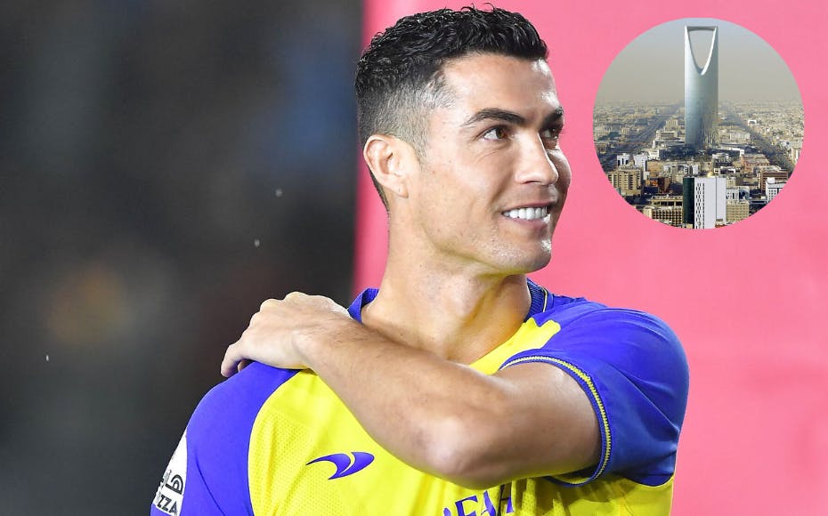 Cristiano Ronaldo har startet tilstedeværelsen i Saudi-Arabien med at bosætte sig i en luksussuite i en af landets største bygninger - Kingdom Tower.&nbsp;
