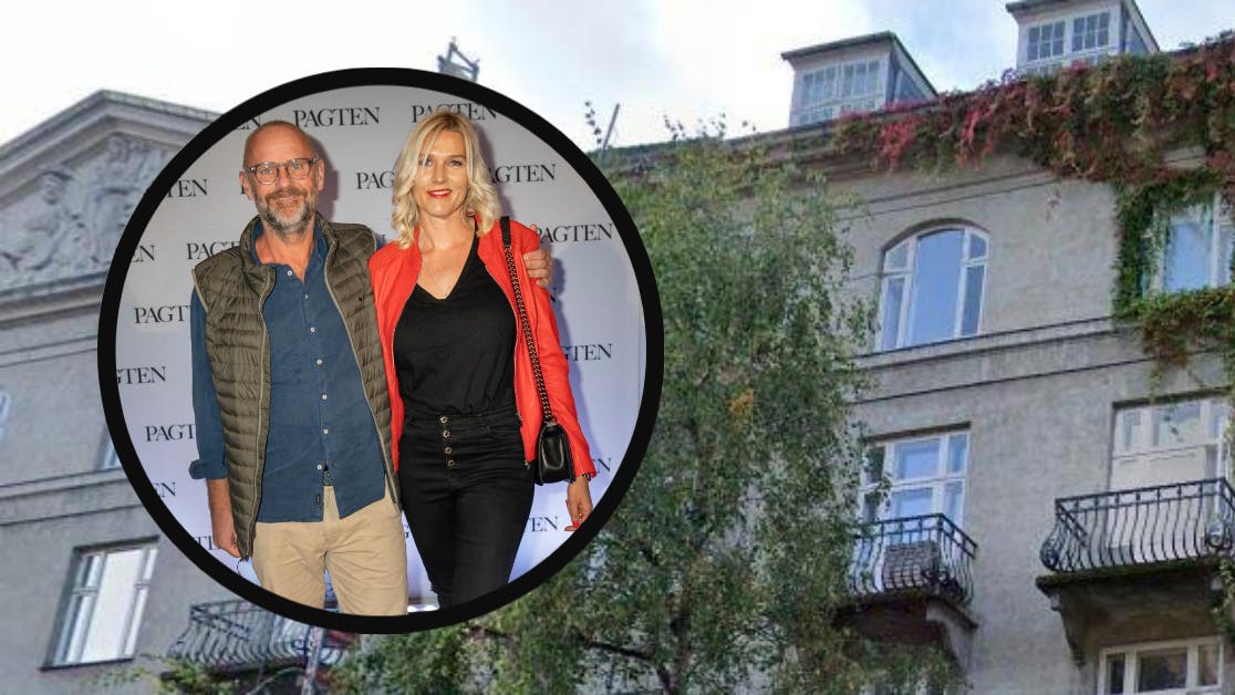 Det er i ejendommen her, at Henrik Qvortrup og hustruen Nanna Thoustrup i dag ejer en stor lejlighed, som de forsøger at få solgt uden alt for stort et tab.