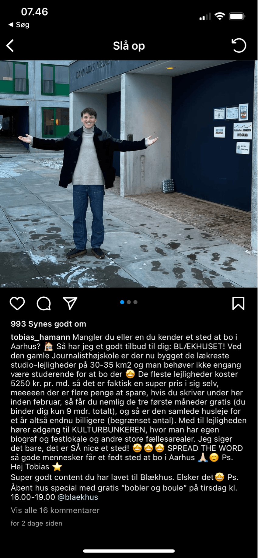 Et screenshot af den originale tekst, hvor Tobias har glemt at slette Blækhus' roser. 