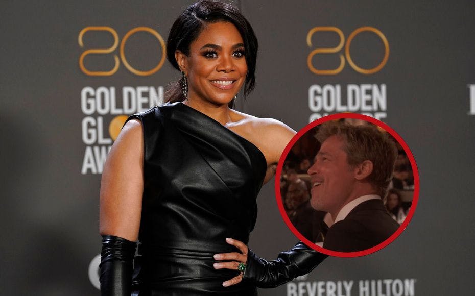Regina Hall fik Brad Pitt til at rødme med morsom joke til Golden Globes.