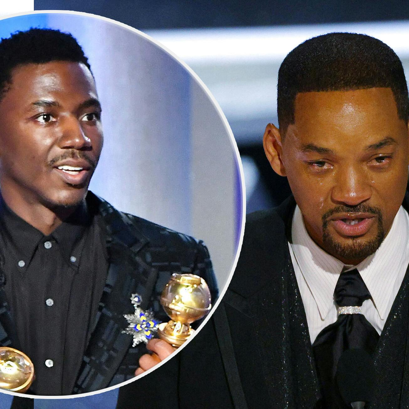 Golden Globe-værten Jerrod Carmichael fik skudt med skarpt efter Will Smith.