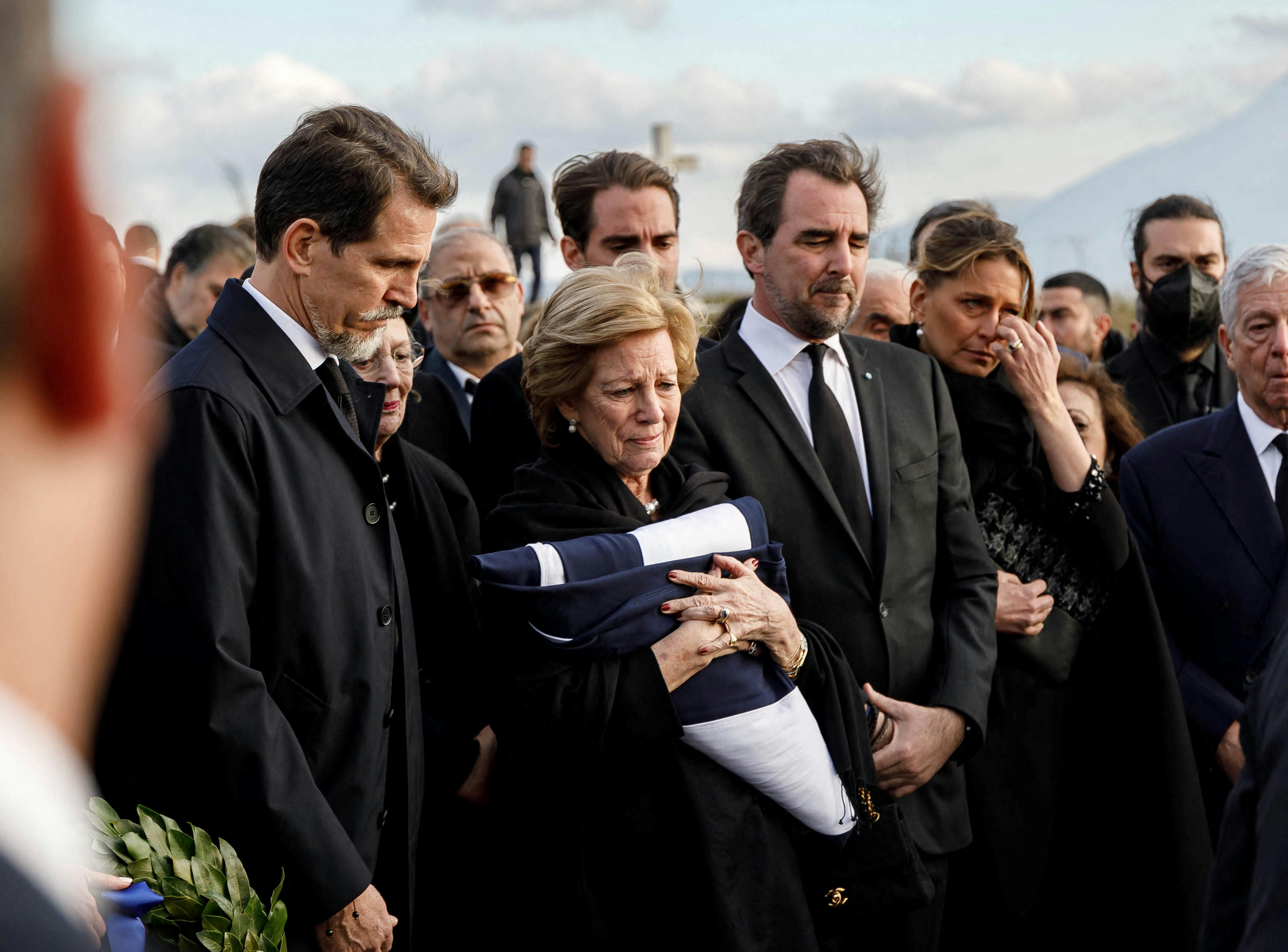 Mandag sagde Anne-Marie og familien afsked med kong Konstantin. 