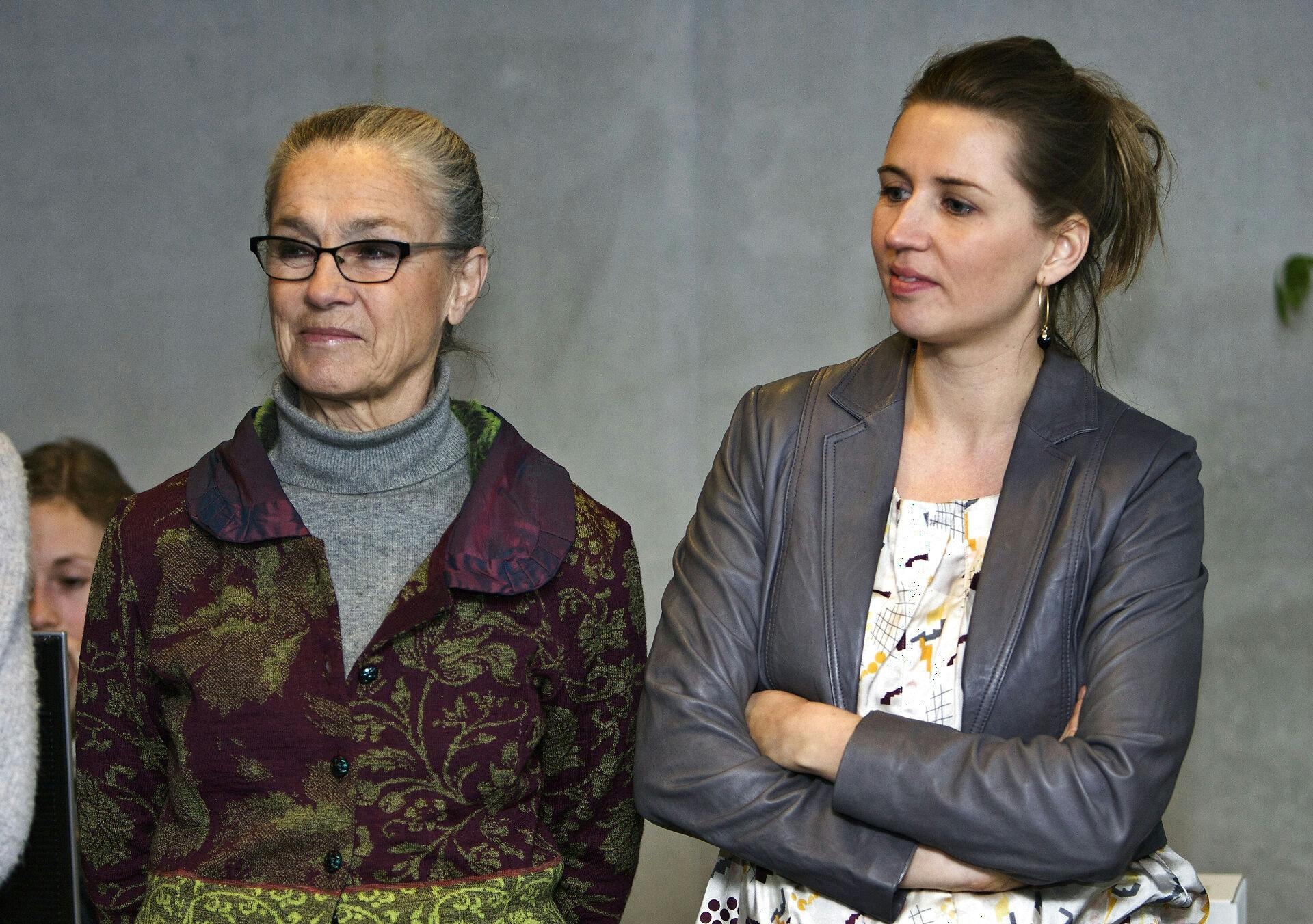 Ritt Bjerregaard og Mette Frederiksen sammen tilbage i 2009. 