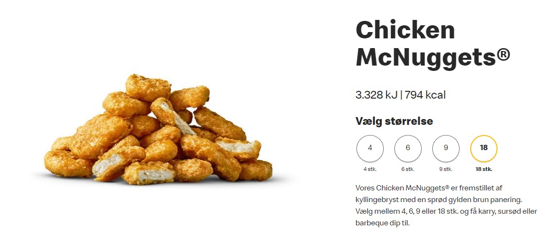 Ændringen kan også ses på fastfoodkoncernens hjemmeside.