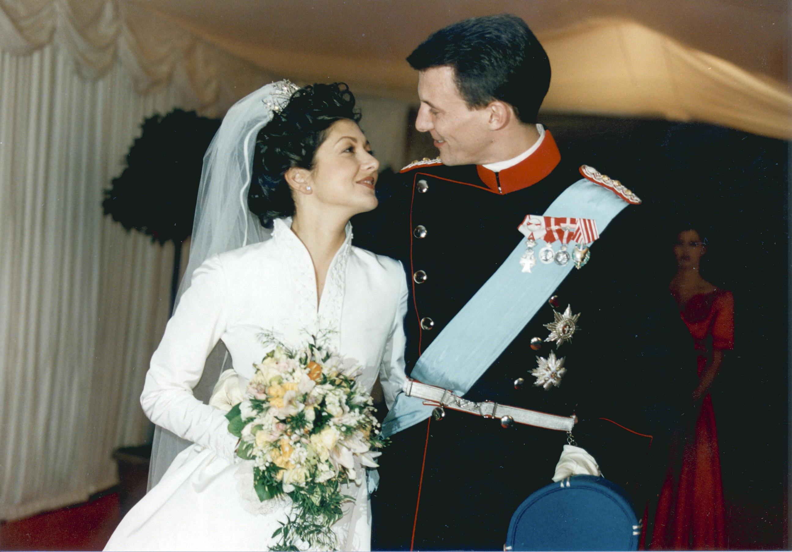 Lykken var stor, da Alexandra og prins Joachim blev mand og kone i 1995. 