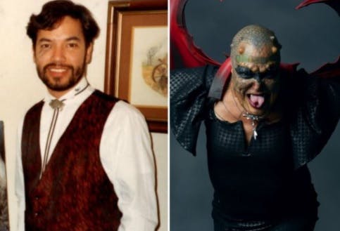 Medusa før og efter transformationen.