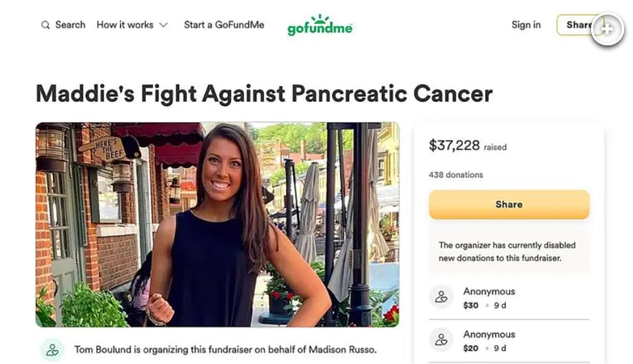 Madisons GoFundMe-indsamling er lukket ned, og organisationen tager skarp afstand til Madison Russos svindelnummer.