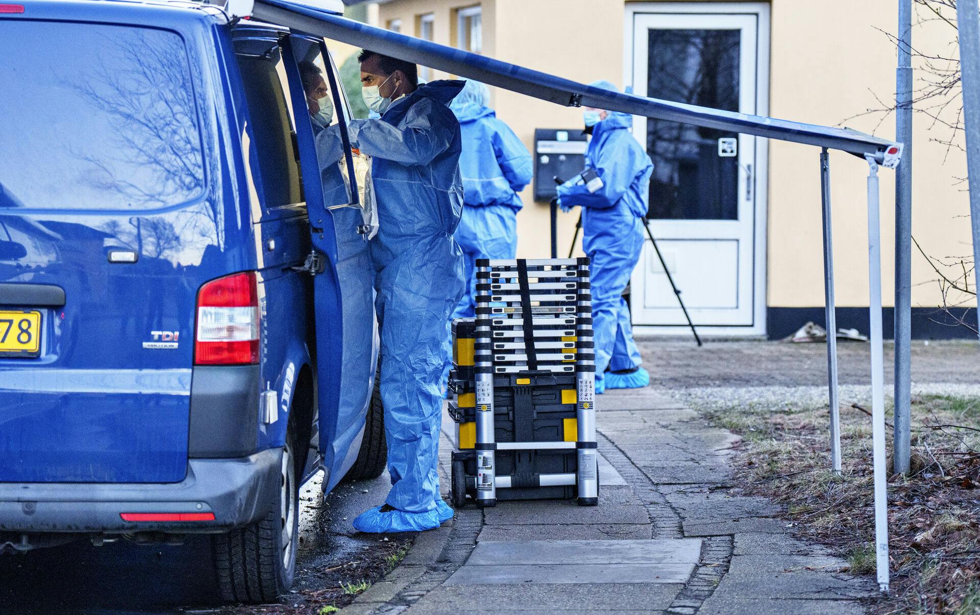 Politiet arbejdede på den varetægtfængsledes adresse i Flauenskjold i Nordjylland.