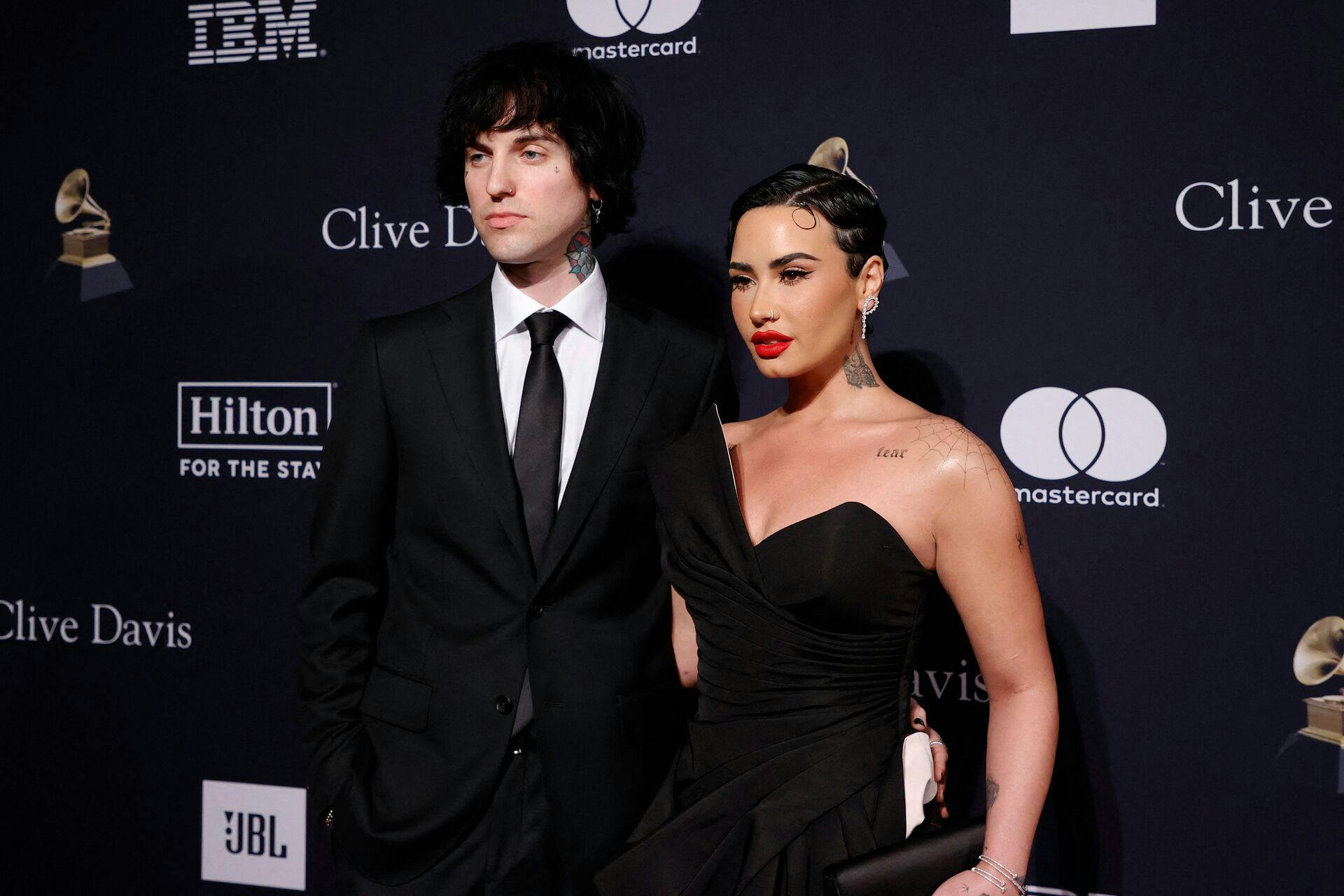 Jordan Lutes og Demi Lovato til Grammy Awards.