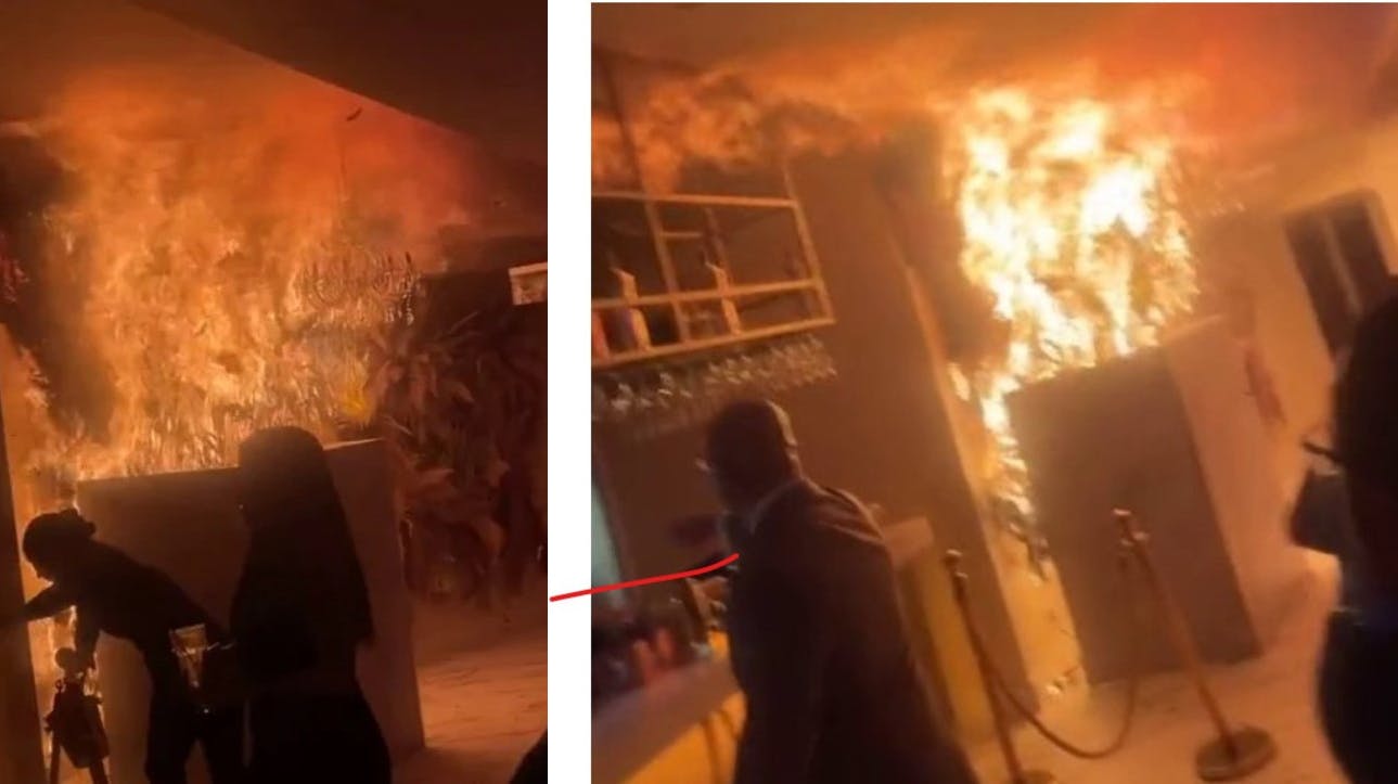 En enkelt lille stjernekaster forsagede at en restaurant måtte evakuere alle sine gæster. 