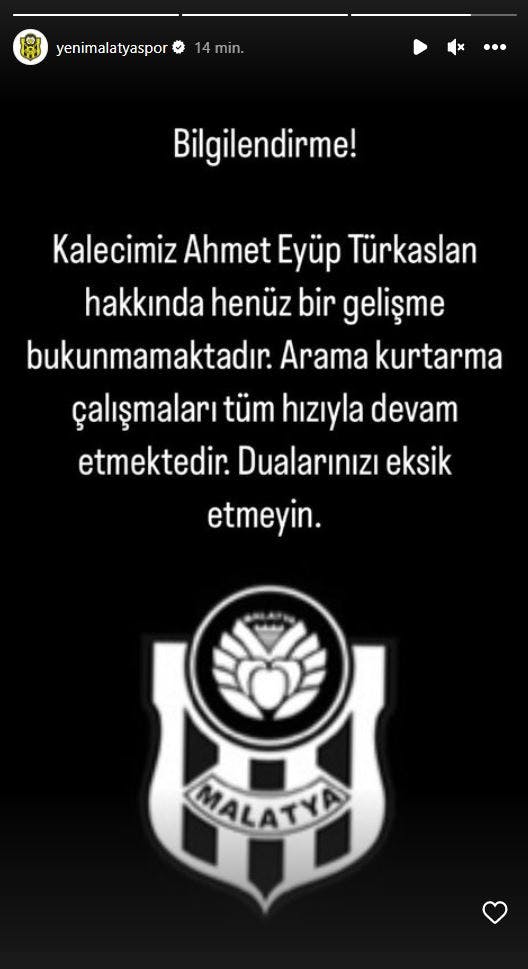 Yeni Malatyaspor har endnu ikke bekræftet, at Ahmet Eyüp Türkaslan er død.