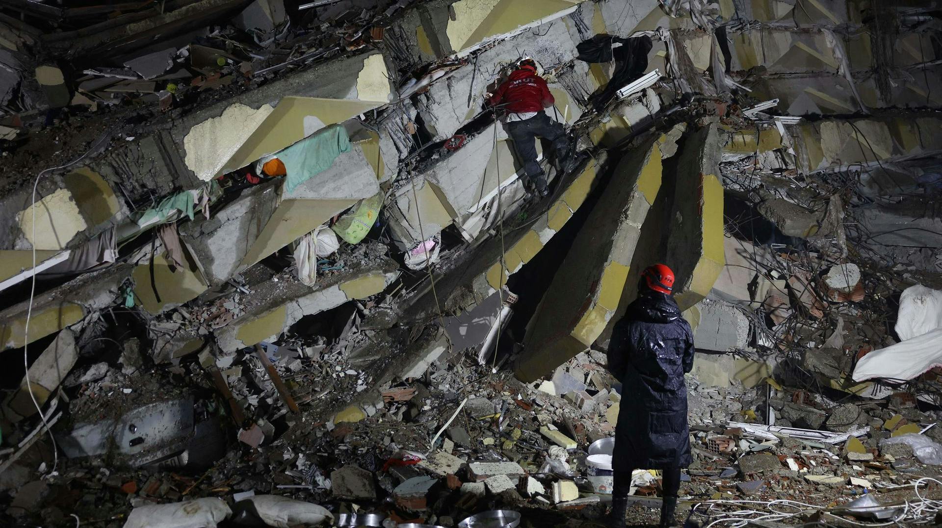 KOllapset bygning i Tyrkiet