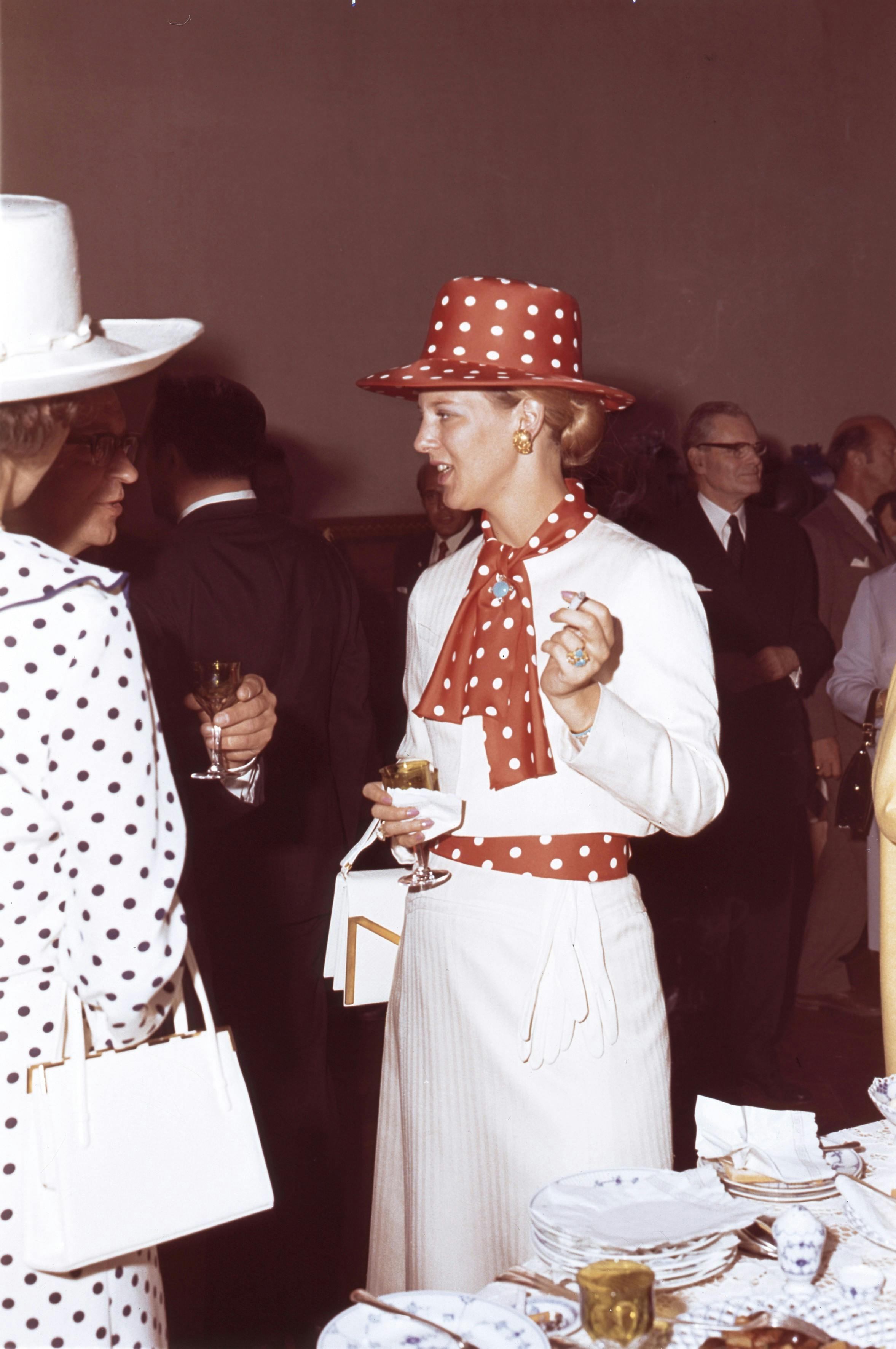 Arkivbillede fra 1970'erne viser, at Margrethe var en del mere rank i sine unge år. 