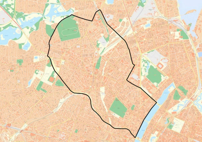 Københavns Politi har oprettet en visitationsområde i det her område af København. Det er særligt på Nørrebro og i Nordvest, hvor de mange voldsepisoder har fundet sted.
