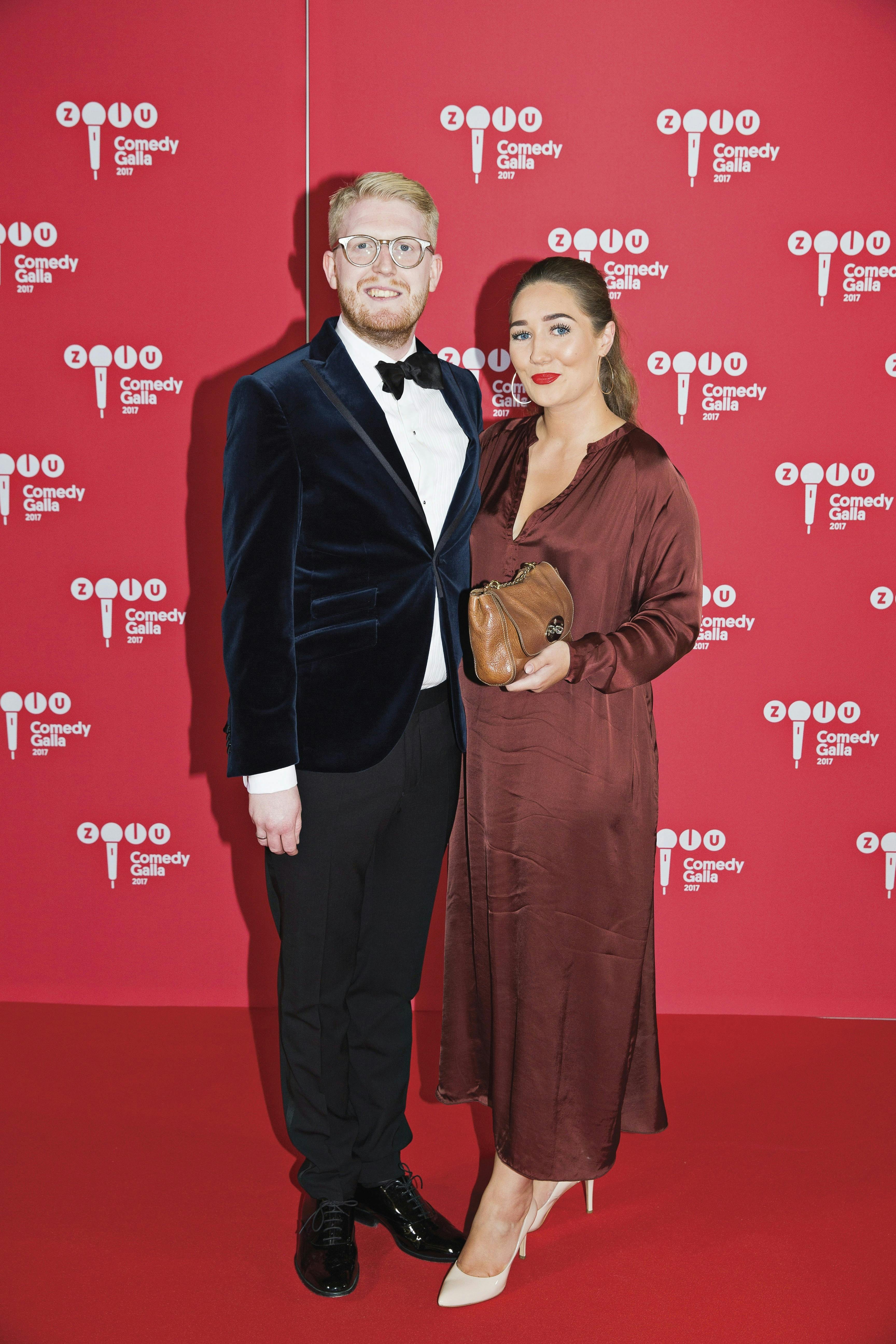 Nikolaj Stokholm og konen Isabella Stokholm til Zulu Comedy Galla 2020.
