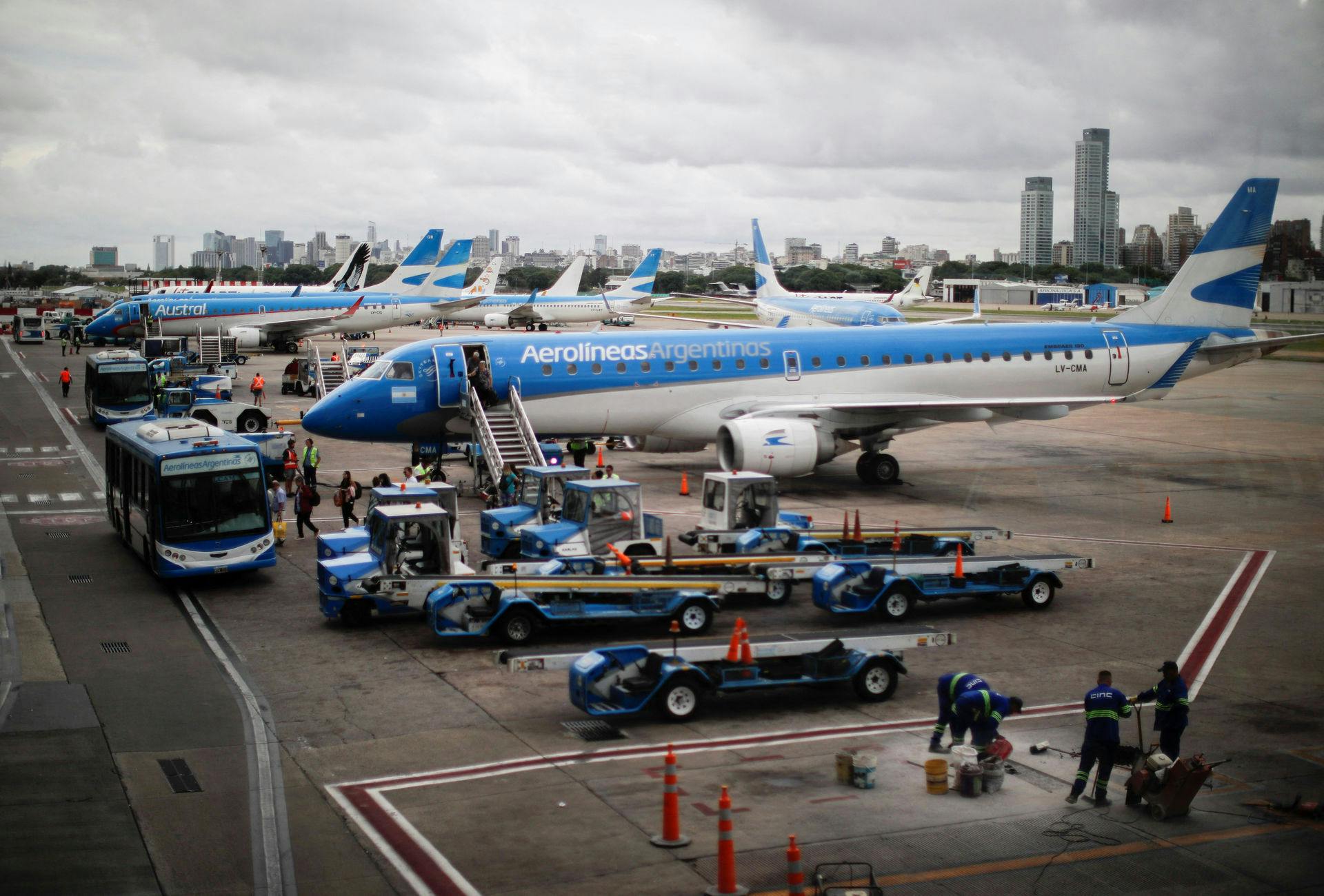 Lufthavnen Aeroparque Jorge Newbery i den argentinske hovedstad Buenos Aires, hvor myndighederne har indledt en efterforskning for at få fastslået, hvorvidt der står et kriminelt netværk bag en bølge af russisk "fødselsturisme" i det sydamerikanske 