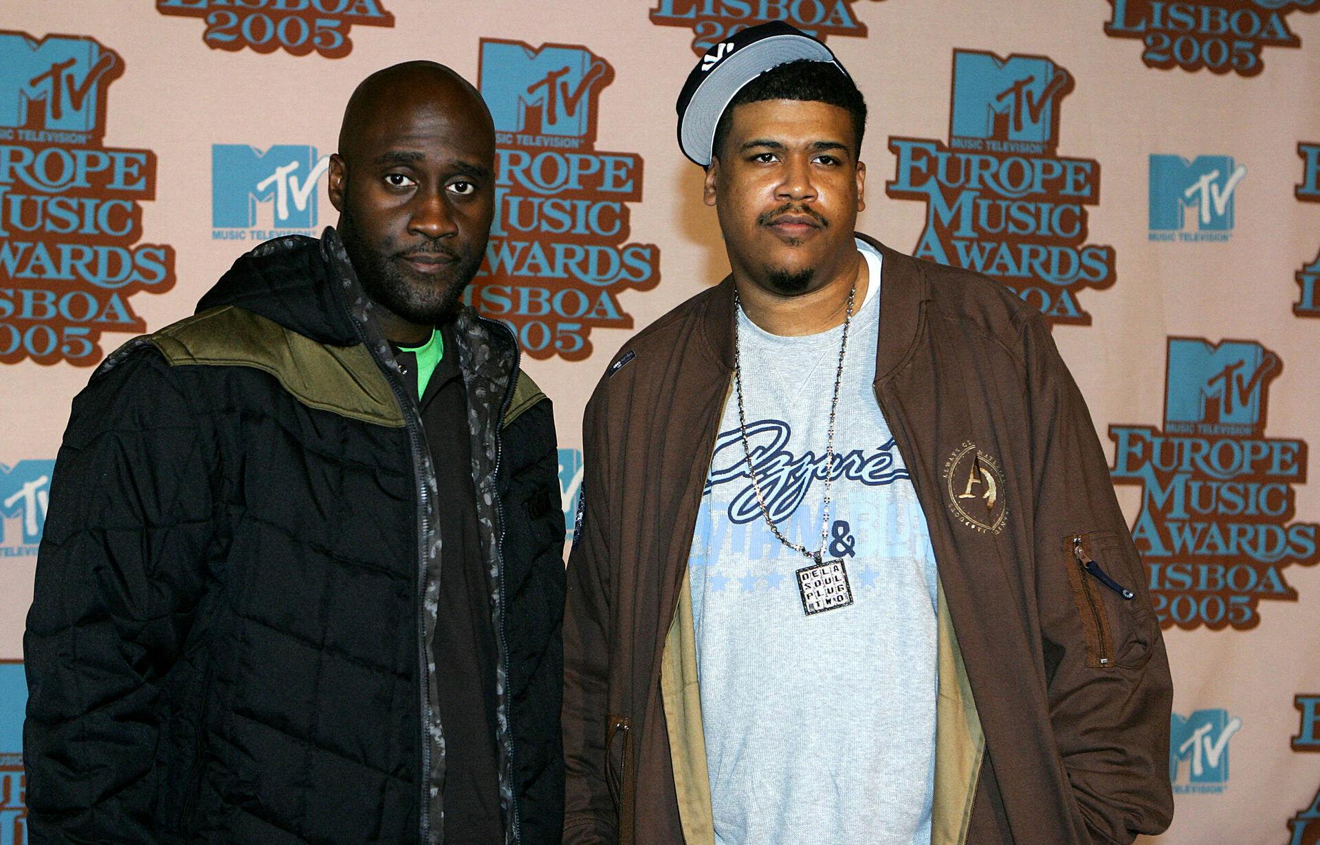 De La Soul-rapperen David Jude aka "Trugoy the Dove" (til højre) har mistet livet.