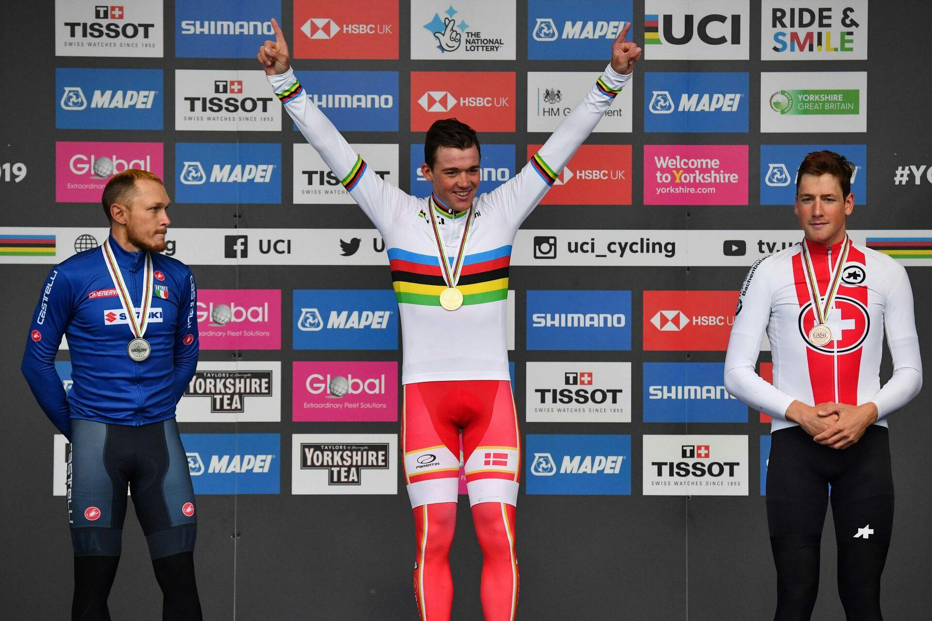 Mads Pedersen vandt VM i landevejscykling i 2019.