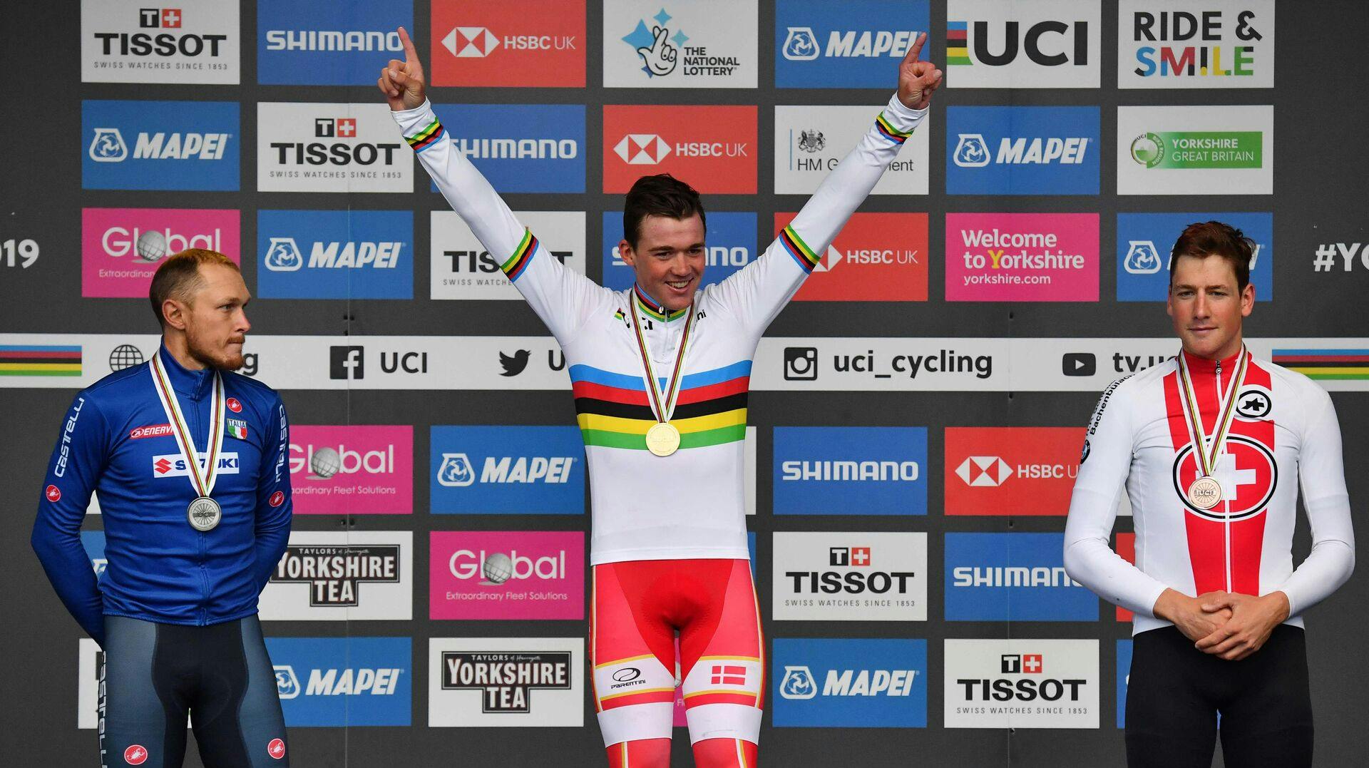 Mads Pedersen vandt VM i landevejscykling i 2019.