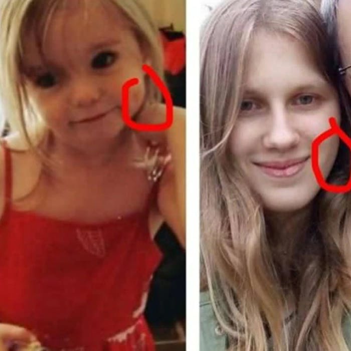 Julia Wendell (h) hævder at være den forsvundne Madeleine McCann (v).