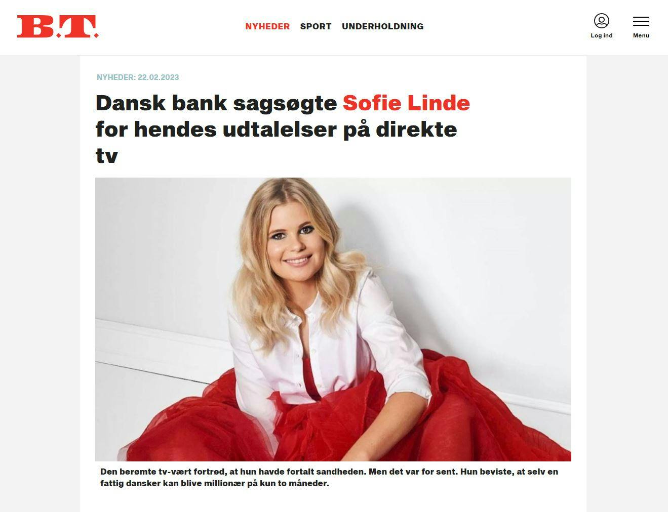 Svindler udnytter Sofie Linde