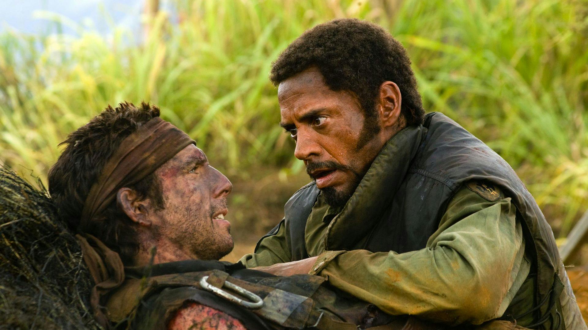 Ben Stiller og Robert Downey Jr. i "Tropic Thunder".