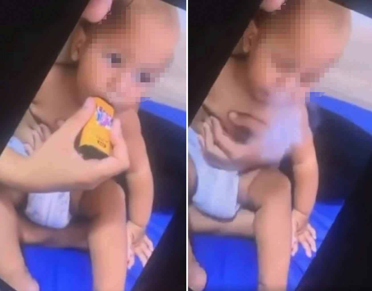 Det er dette klip af en 10 måneder gammel dreng, der får lov at vape af sin mor, der vækker harme. nbsp;