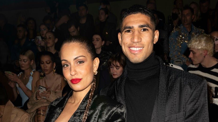Achraf Hakimi og konen Hiba Abouk. nbsp;