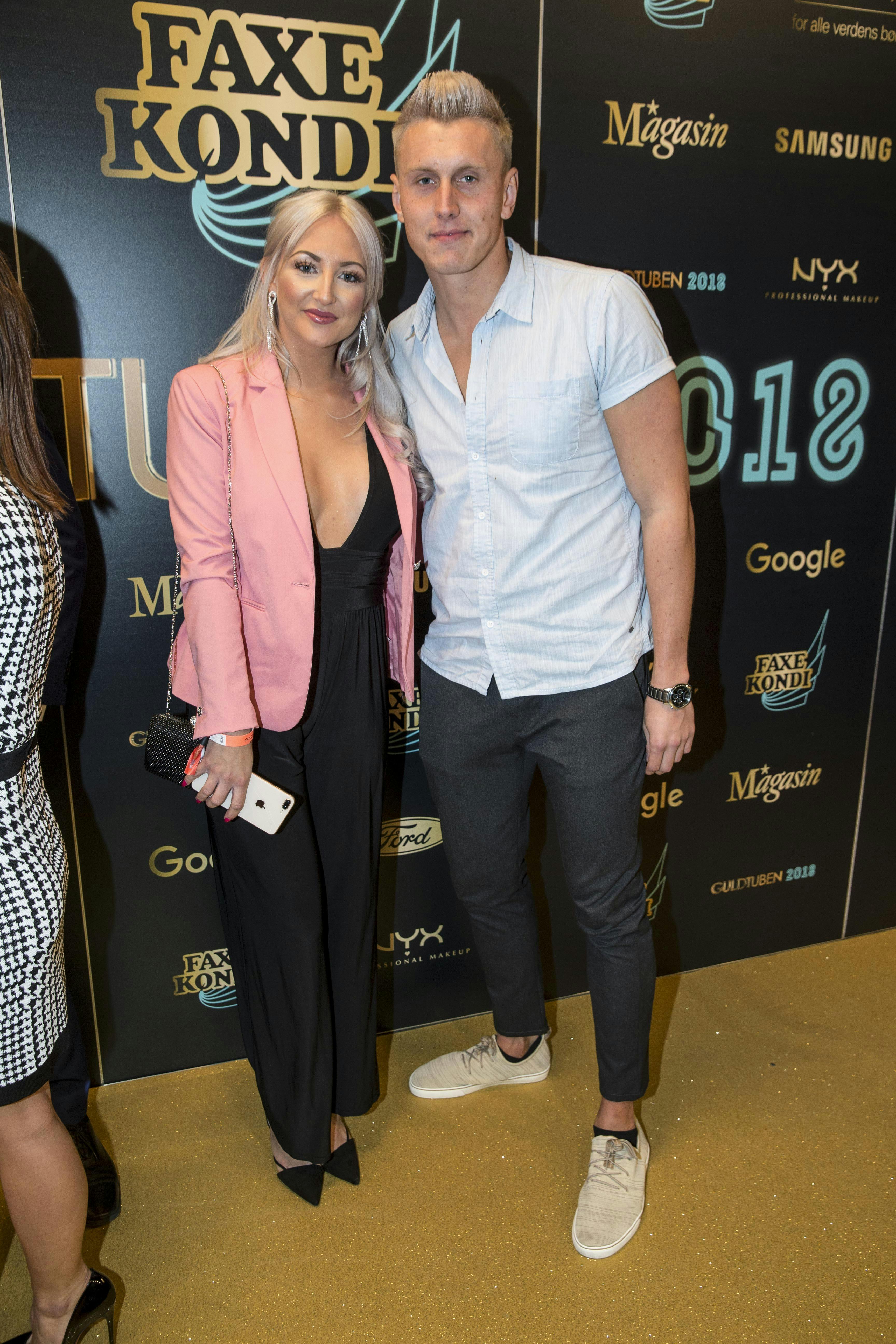 Trine Skjollander og Mathias Hjort i 2018, før de blev uvenner over penge.