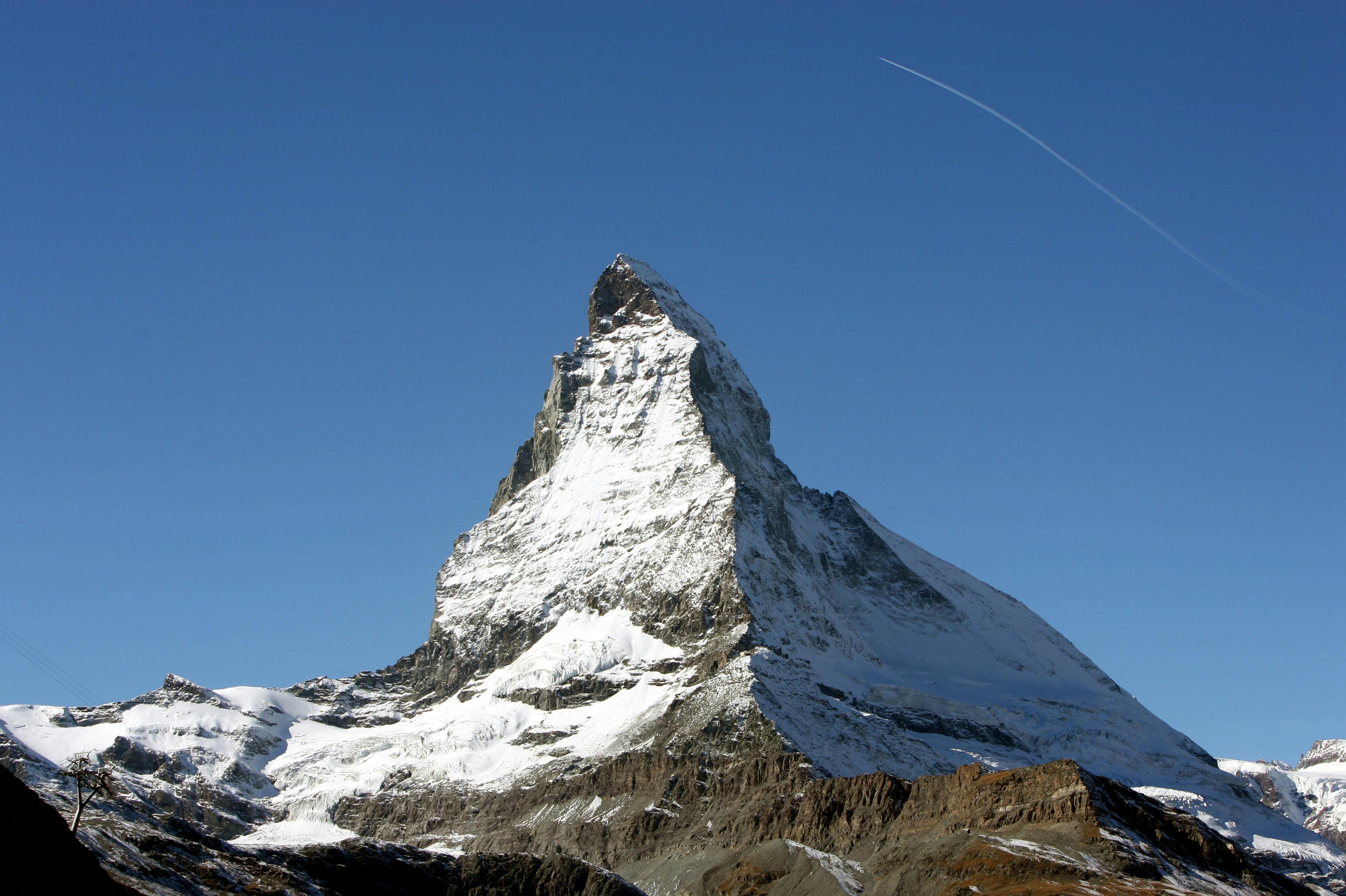 Matterhorn er et ikonisk bjerg i Schweiz, der er blevet et nationalt symbol.