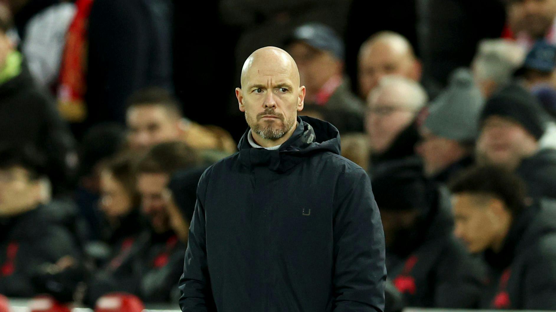 Erik ten Hag havde – forståeligt – et alvorligt ansigt på, da Manchester United tabte 7-0 til Liverpool.