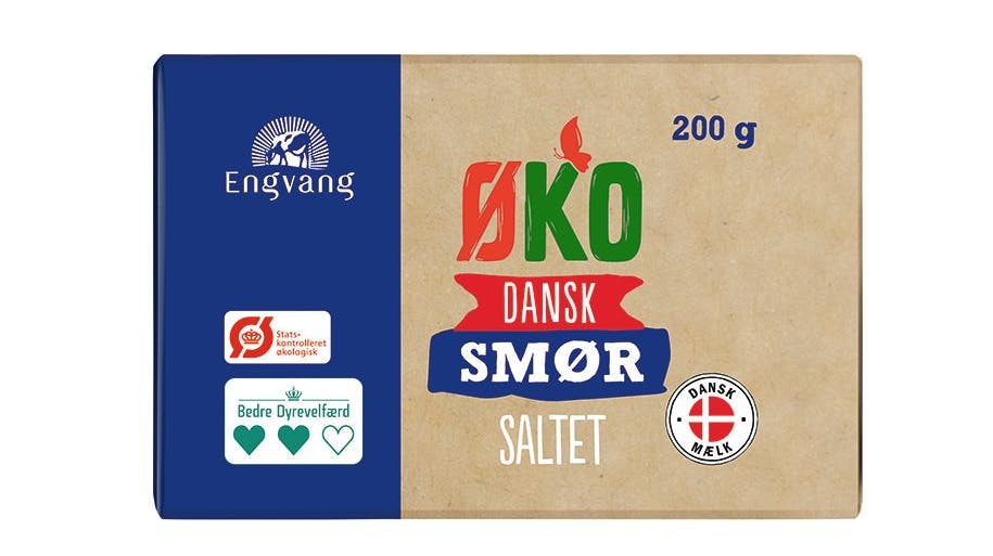 Det økologiske smør fra Enghave falder fra 26,95 kroner til 23,95 kroner. nbsp;