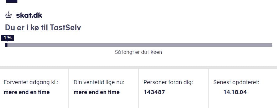 Knap 150.000 danskere sidder fredag eftermiddag i kø for at tjekke deres årsopgørelse. Nu forklarer underdirektør i Skattestyrelsen, Jan Møller Mikkelsen, hvornår det bedste tidspunkt at tjekke ind på hjemmesiden er.