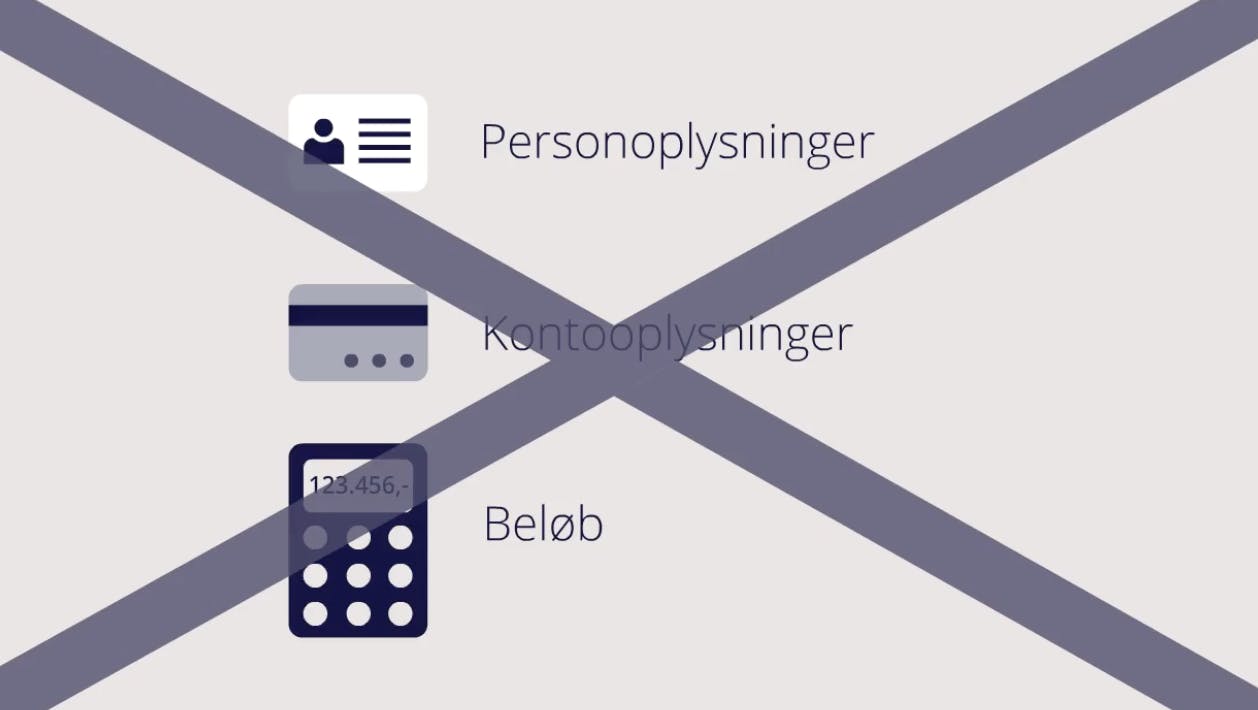 Disse oplysninger vil myndighederne aldrig bede dig om i en mail.