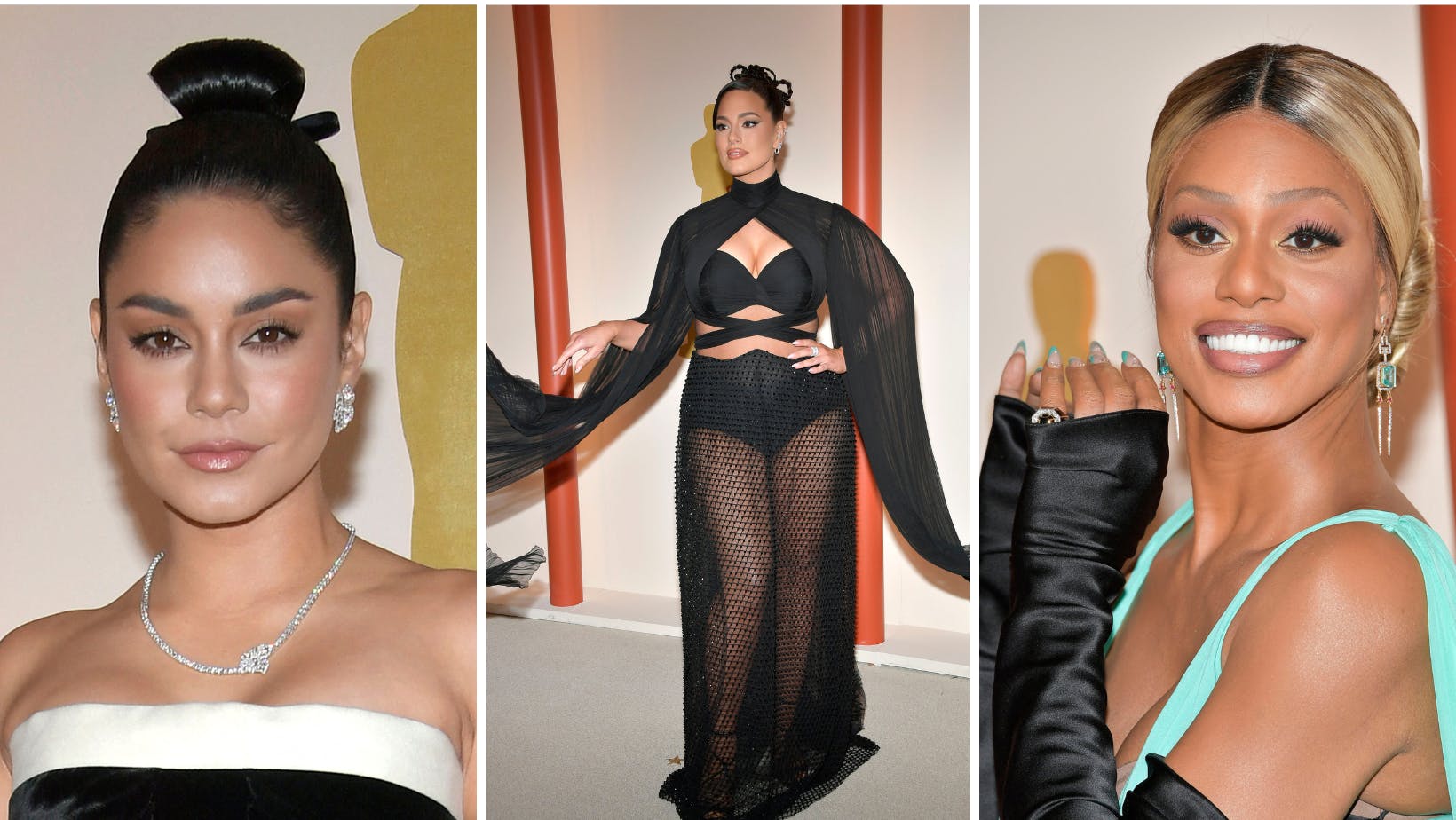 Vanessa Hudgens, Ashley Graham og Laverne Cox er bare nogle af de stjerner, der stråler på den champagnefarvede løber til Oscar 2023. Se alle kjoler og outfits i galleriet.