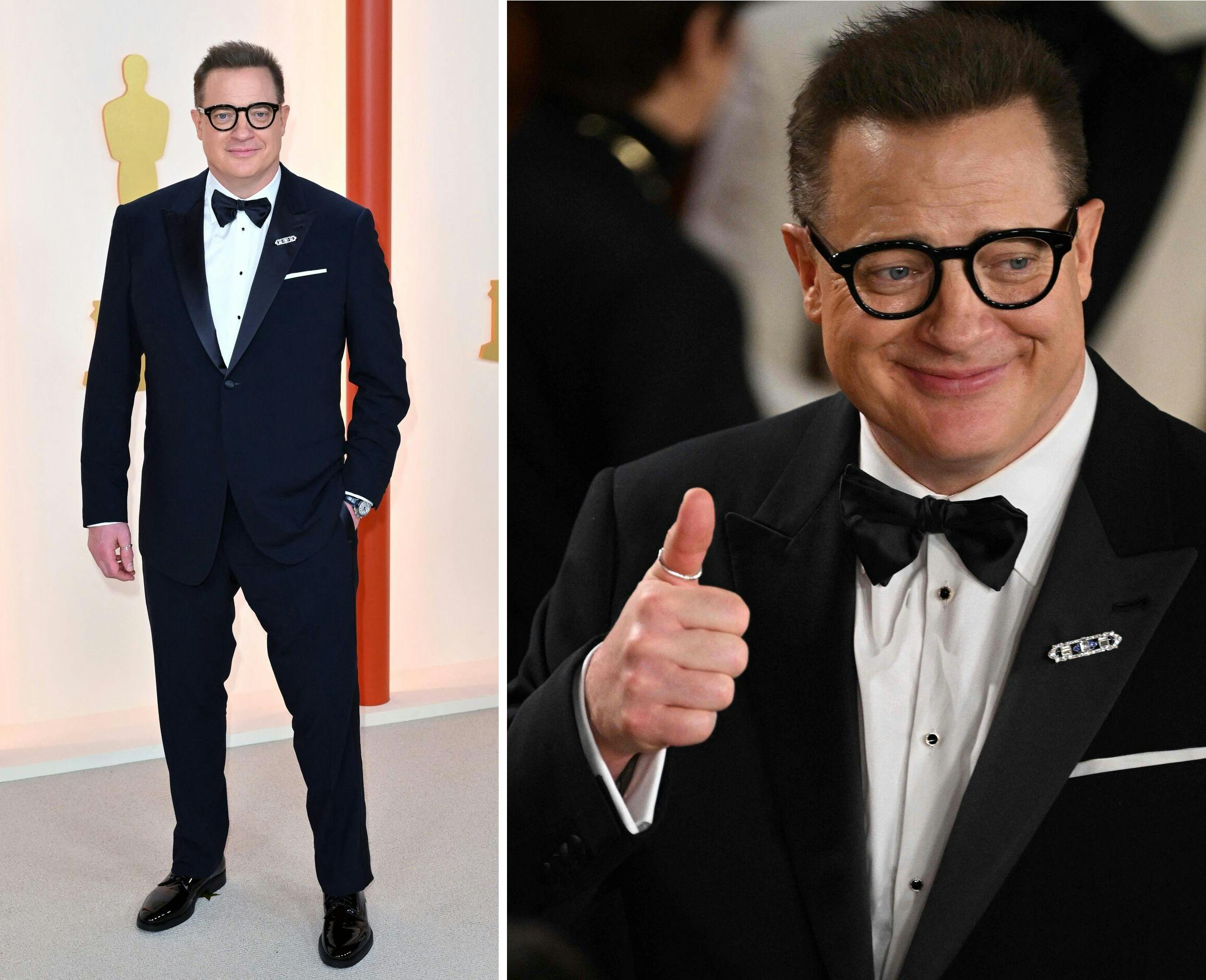 Brendan Fraser på den røde løber til Oscar-uddelingen.