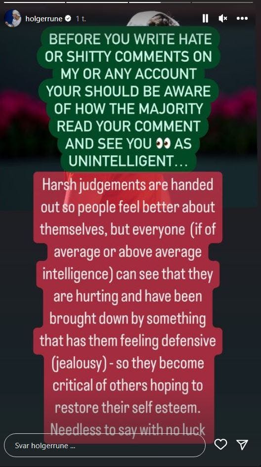 Holger Rune langer ud efter kritikere efter nyt nederlag. 