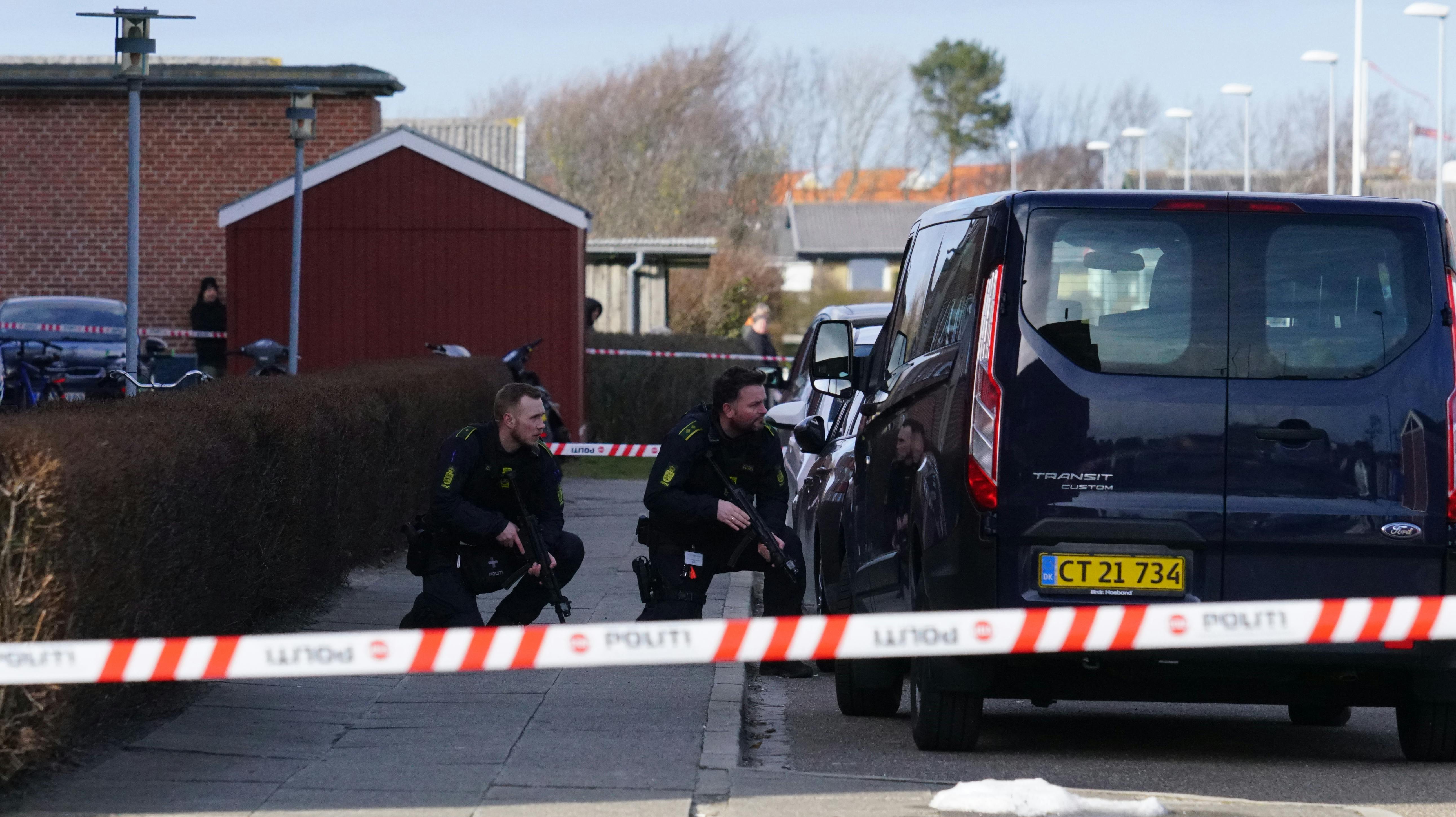Politiet var talstærkt til stede i Skagen.