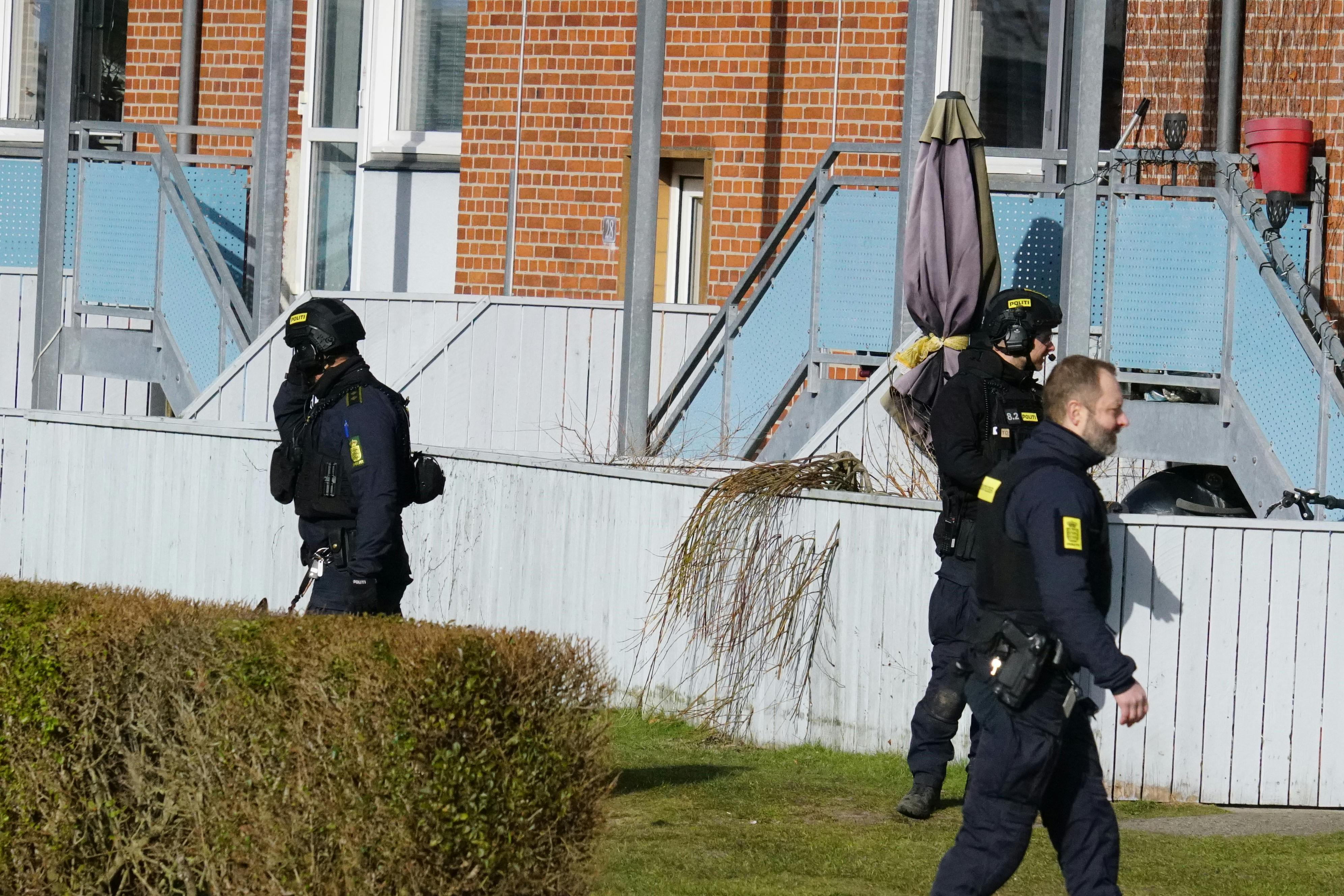 Der er heftig politiaktivitet i Skagen.