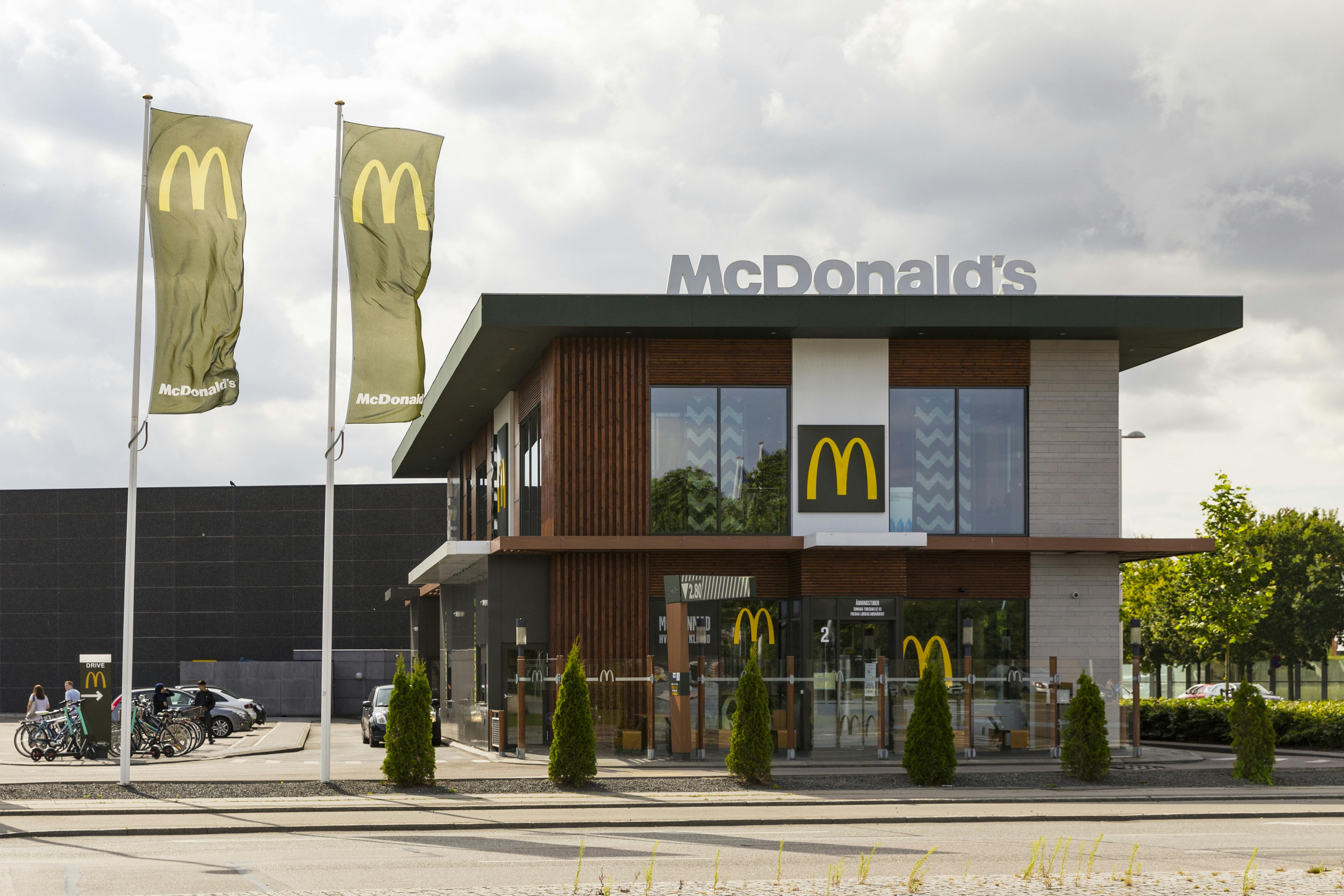 Det var på parkeringspladsen ved McDonalds i Vordingborg, at dramaet udviklede sig (ARKIVFOTO).&nbsp;