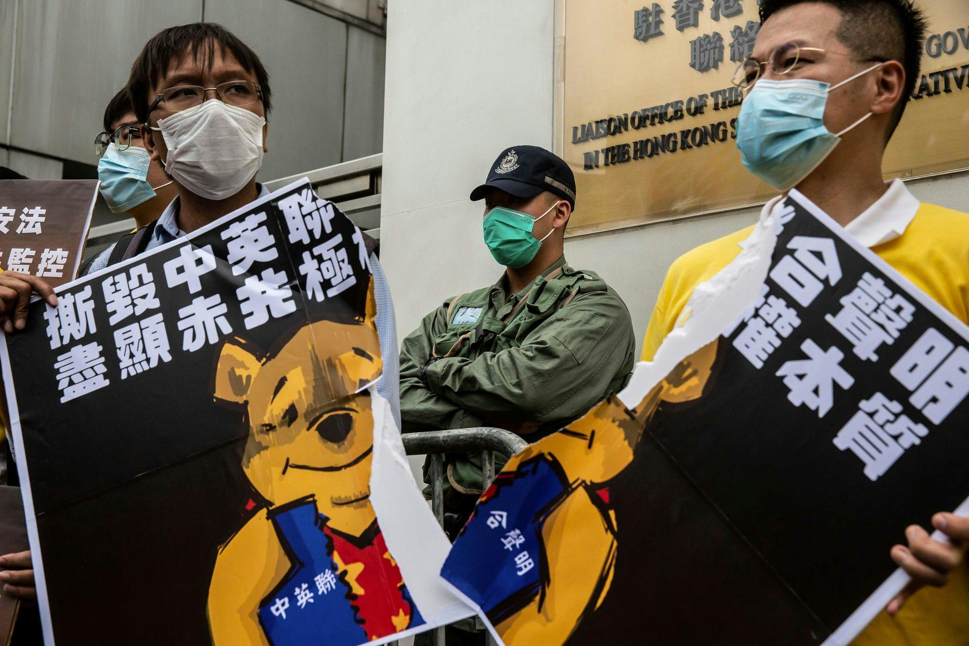 Peter Plys blev også brugt under de massive protester i Hong Kong i 2020.